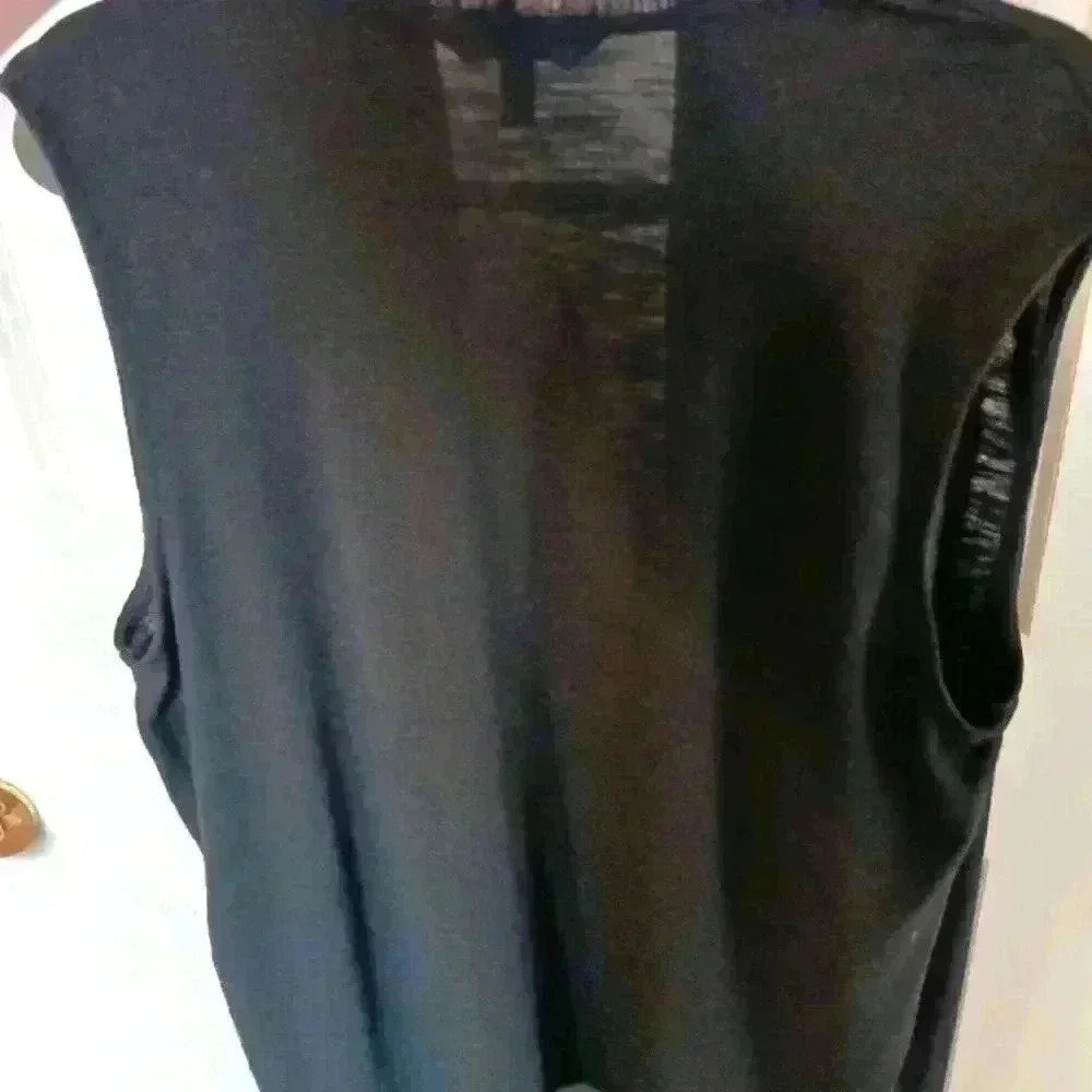 Ellen Tracy vest open front cardigan size XL. Sheer detail at bottom. - Picture 10 of 11
